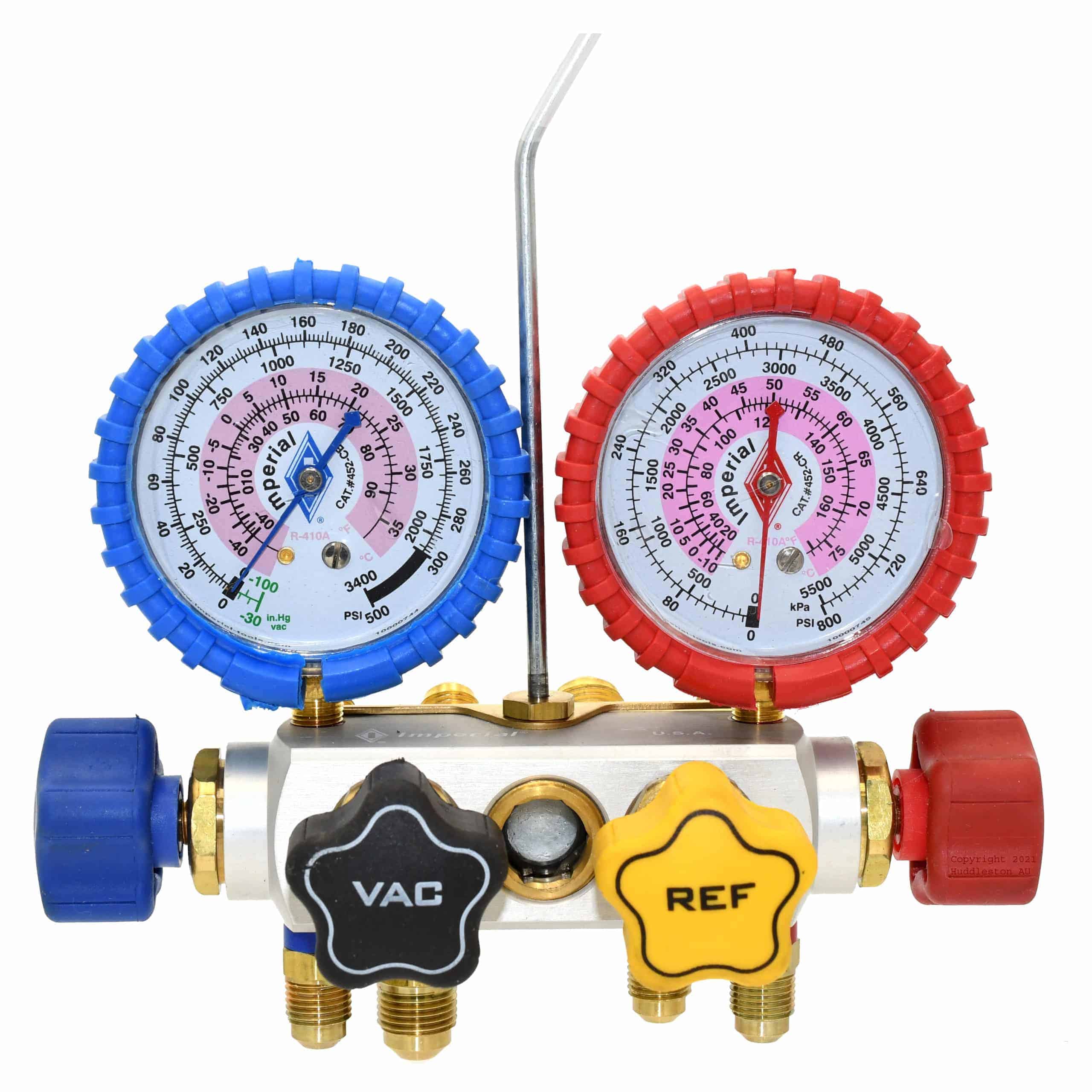 Imperial 847CKPSC R32 R410A 4-Valve Manifold and Hose Set