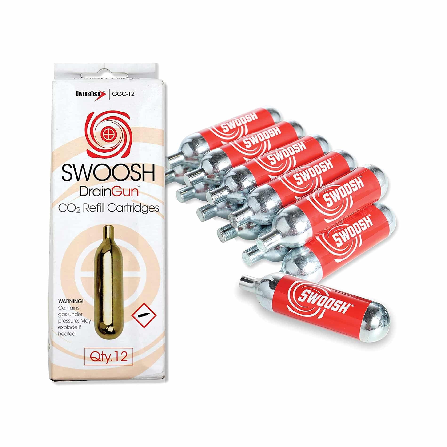 DiversiTech GGC-12 CO2 Drain Gun Cartridges