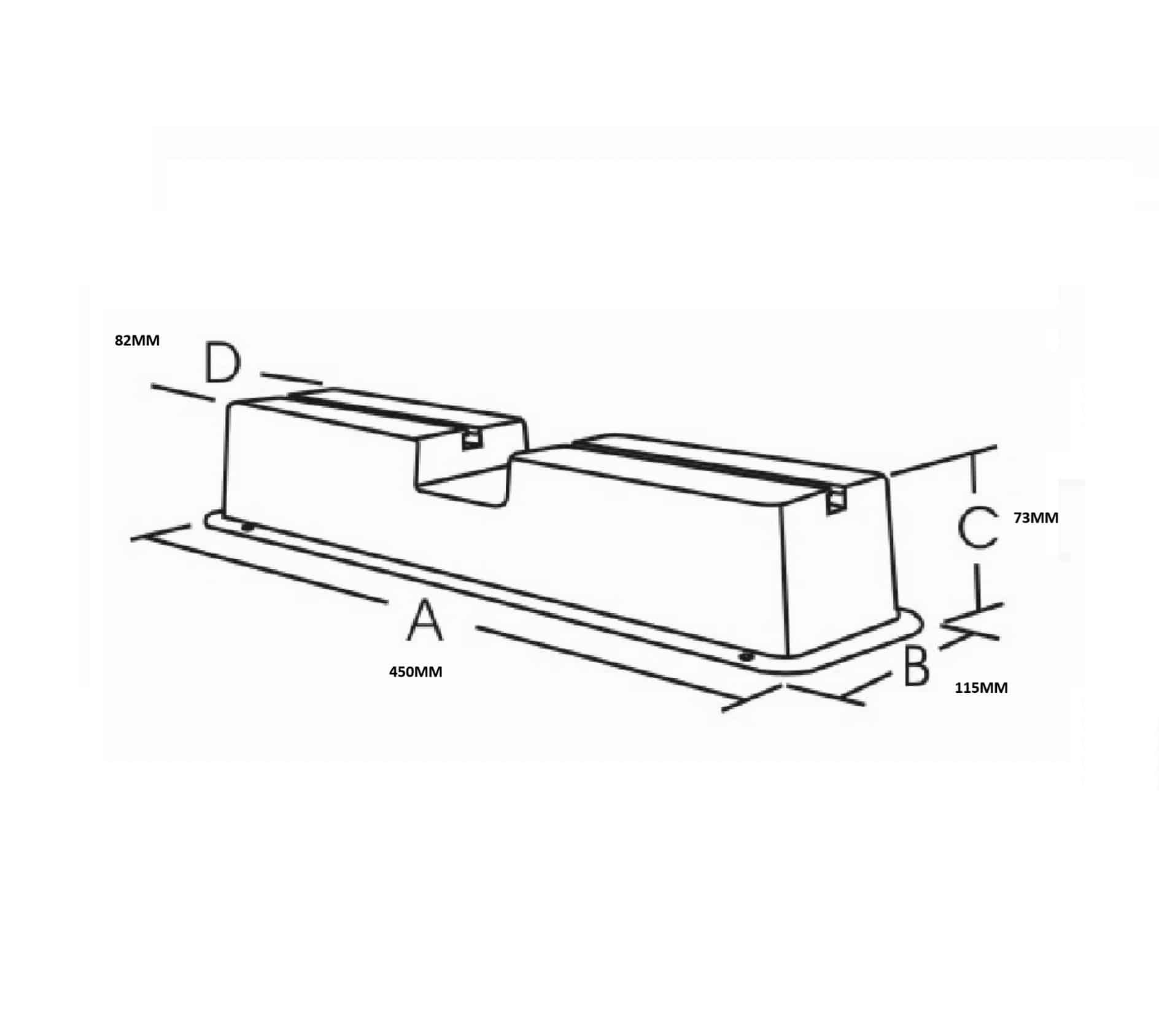 Bradley Plastic Aircon Feet 450mm - Image 2