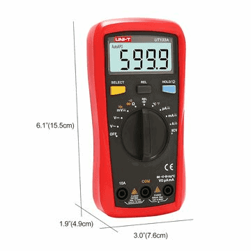 Uni-T UT133A Palm Size Digital Multimeter (Auto Range) - Image 5