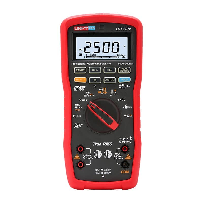 Uni-T UT197PV Professional Multimeter-Solar Pro
